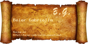 Beier Gabriella névjegykártya